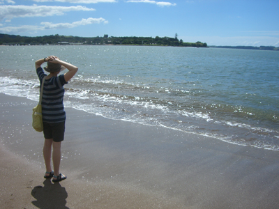Dawn on Paihia beach.