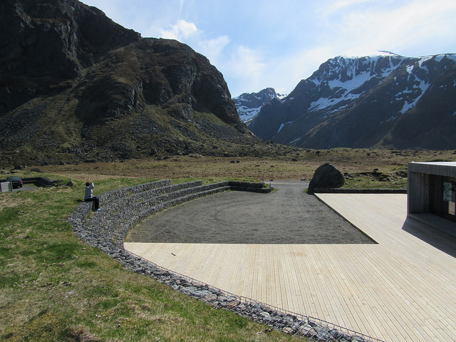 Eggum's rest stop is meant to blend into the environment