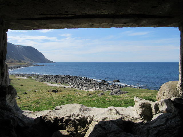 View from the ruins of the Eggum fortress