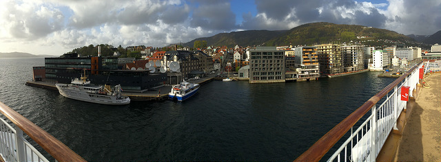View of Bergen from MS Trollfjord 