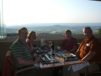 Dawn, Marc, Lisa, and Earl at Le Tenil