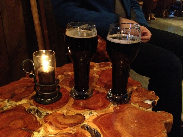 Beer! At Ægir (Aegir) Brewery. Oyster Stout and Sumbel Porter