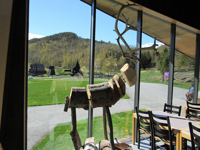 View from the restaurant/cafe at Borgund Stave Church